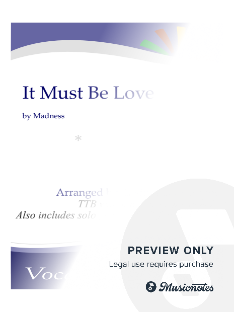 It Must Be Love - TTB with piano