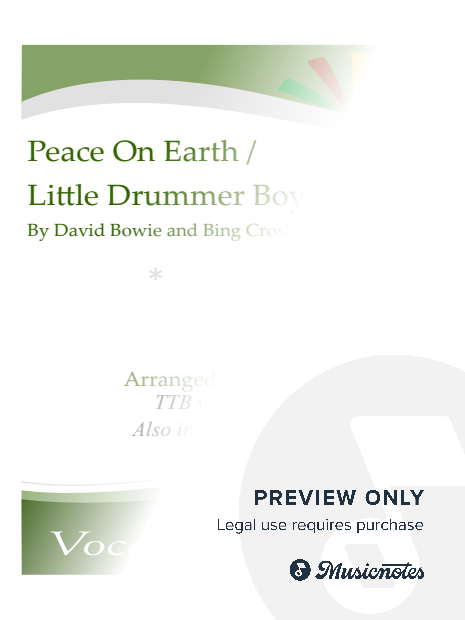 The Little Drummer Boy / Peace on Earth - TTB with piano