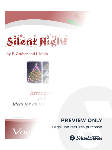 Silent Night - TTB and piano with FREE BACKING TRACK to sing along!