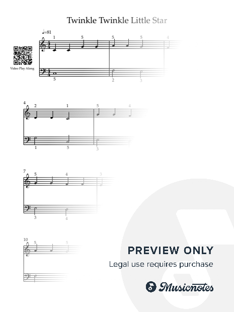 Twinkle Twinkle Little Star - Easy Piano