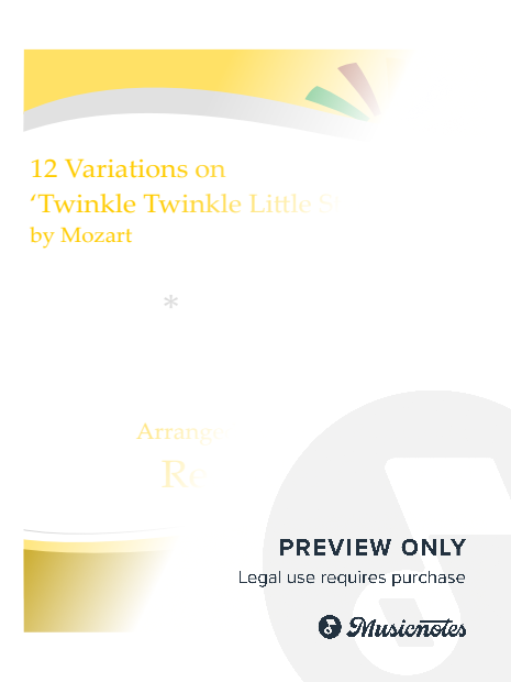 12 Variations on ’Twinkle Twinkle Little Star’ "Ah, vous dirai-je maman" - recorder quintet