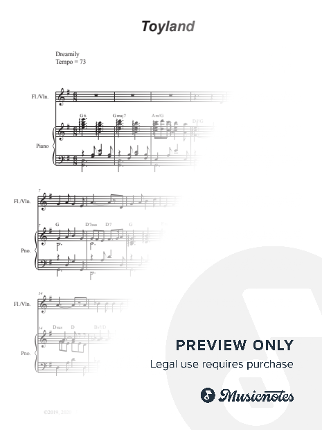 Toyland (Flute or Violin solo and Piano)