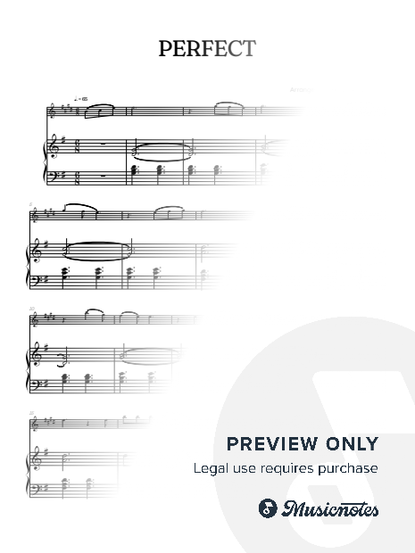 Ed Sheeran • Perfect | alto sax sheet music w/ piano accompaniment
