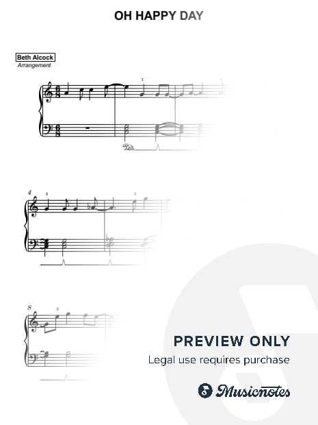 Oh, Happy Day (Sister Act 2) - easy piano