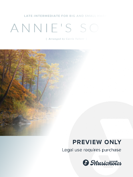 Annie's Song - Late Intermediate for Harp