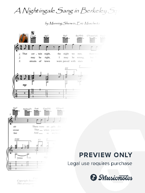 A Nightingale Sang In Berkley Square classical guitar solo