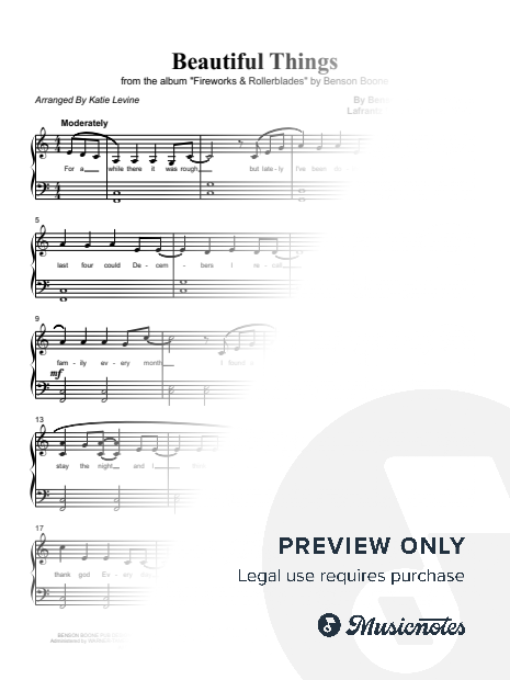 Beautiful Things [easy, 2 pages]