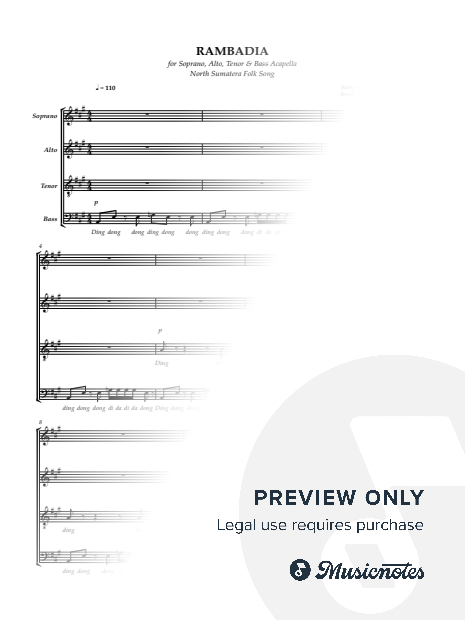 Rambadia - for SATB Acapella