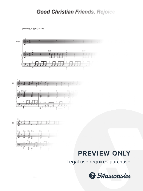Good Christian Friends, Rejoice (Flute solo and Piano)