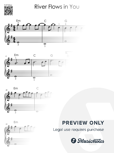 River Flows in You - Piano Tutorial for Beginners I Easy Sheet Music