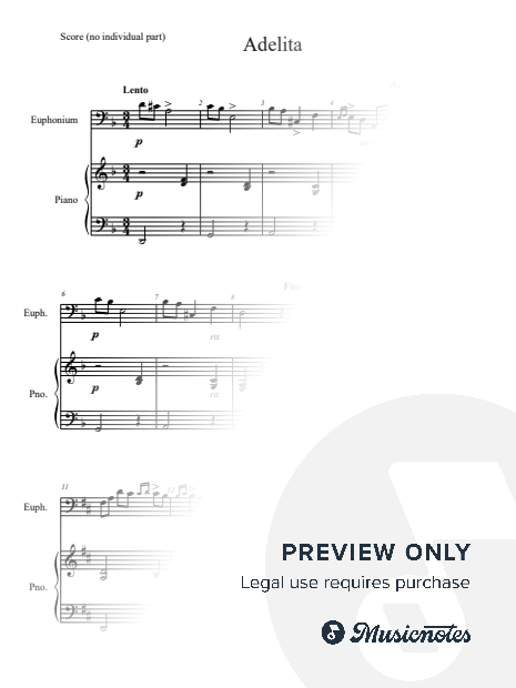 Adelita-Euphonium/Bass Clef Baritone Solo