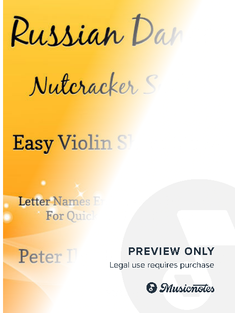 Russian Dance Nutcracker Suite Easy Violin Sheet Music