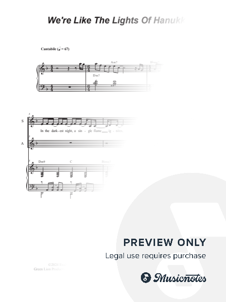 We're Like The Lights Of Hanukkah (2-part choir - (SA)