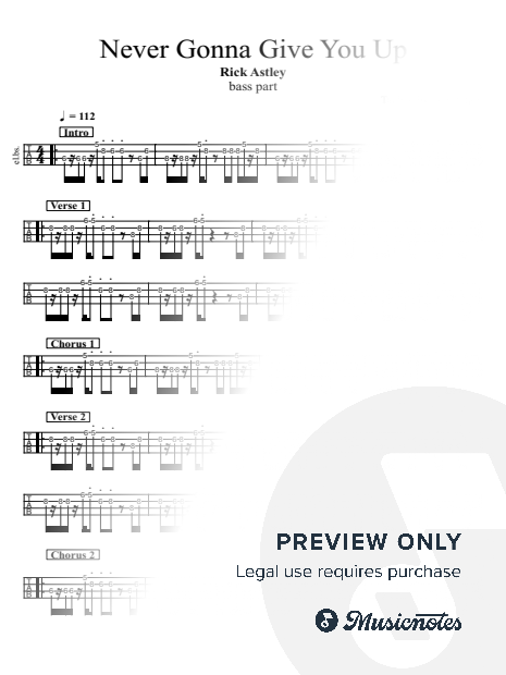 [ Bass ] Rick Astley - Never Gonna Give You Up