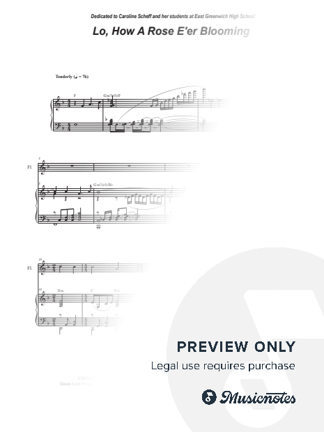 Lo, How A Rose E'er Blooming (Flute solo and Piano)