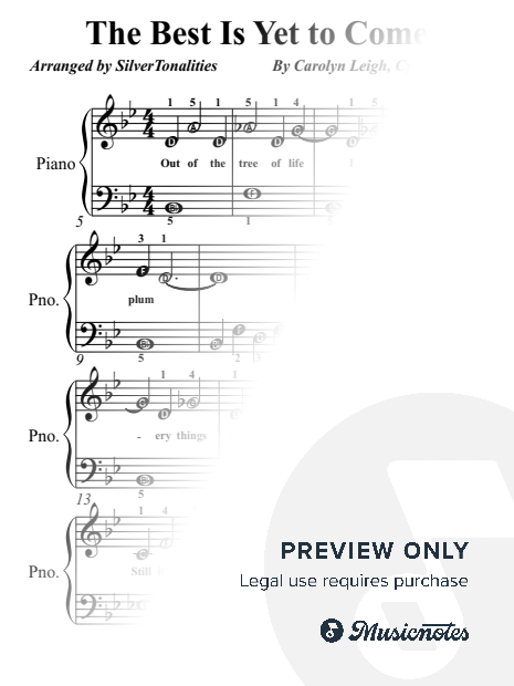 The Best Is Yet To Come Easy Piano