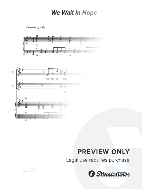 We Wait In Hope (2-part choir - (SA)