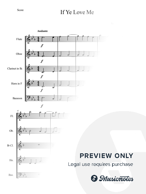 If Ye Love Me-Woodwind Quintet