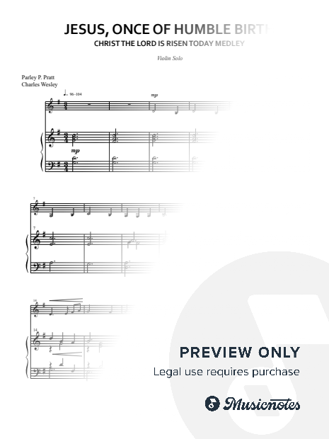 Jesus Once of Humble Birth/Christ the Lord is Risen Today medley (Violin Solo)