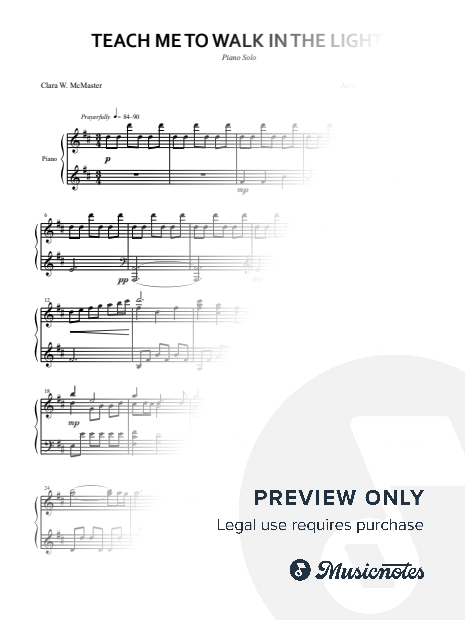 Teach Me to Walk in the Light (Viola Solo)
