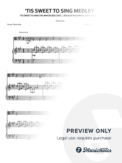 'Tis Sweet to Sing the Matchless Love / Jesus of Nazareth medley (Viola Solo)