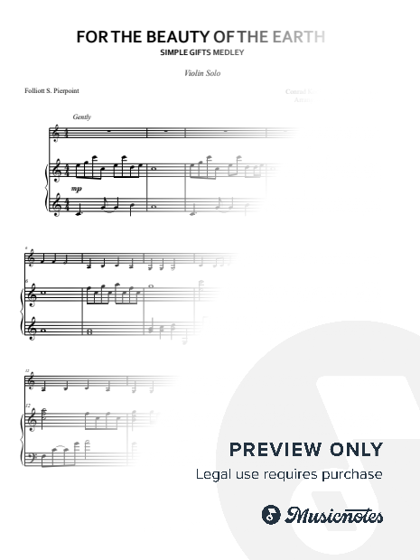 For the Beauty of the Earth / Simple Gifts medley (Violin Solo)