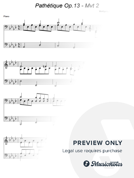 Piano Sonata No. 8 in C Minor, Op. 13 - Pathétique - Ludwig van Beethoven – 2nd Movement