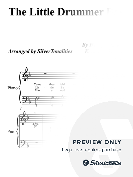 The Little Drummer Boy Beginner Piano