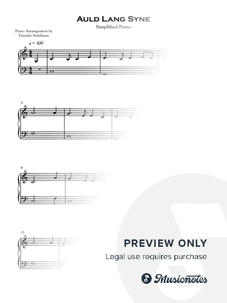 Auld Lang Syne [simplified]