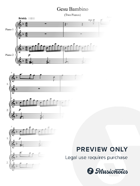 Gesu Bambino (advanced two pianos)