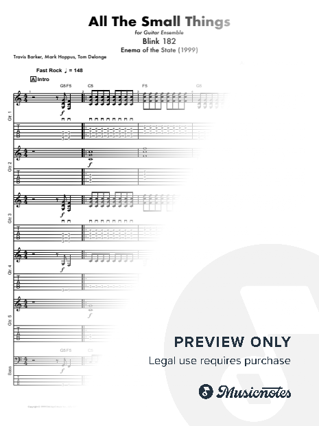 All the Small Things (for Guitar Ensemble)