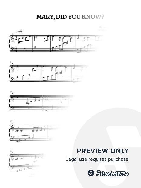 Mary, Did You Know? • Christmas Song | easy piano sheet music