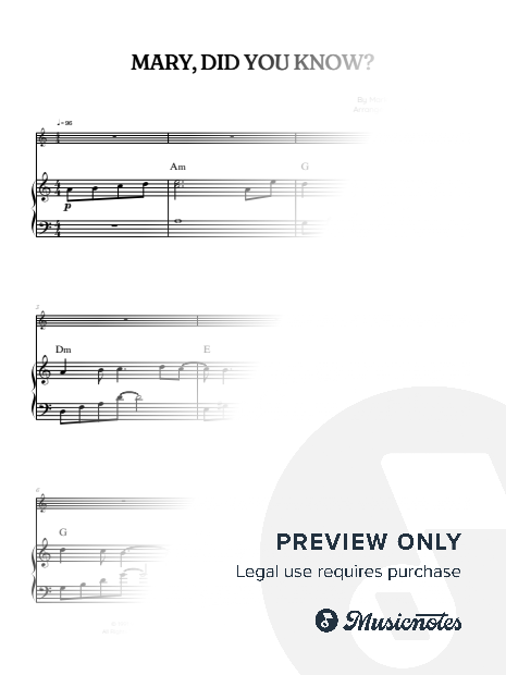 Mary, Did You Know? • Christmas Song | flute sheet music w/ piano accompaniment [chords]