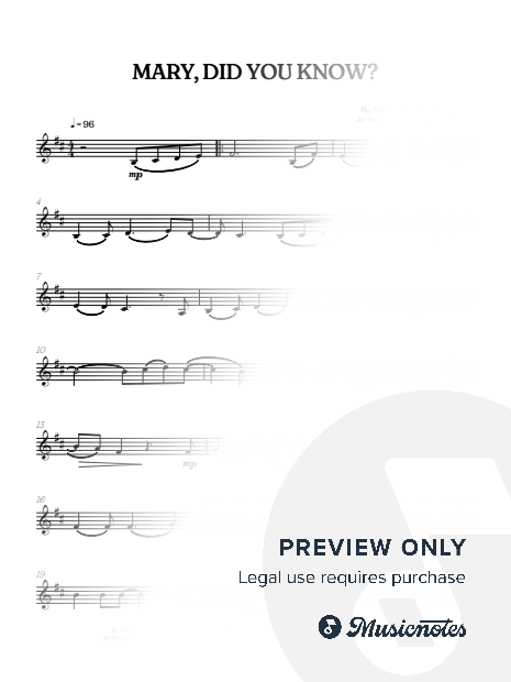 Mary, Did You Know? • Christmas Song | trumpet sheet music