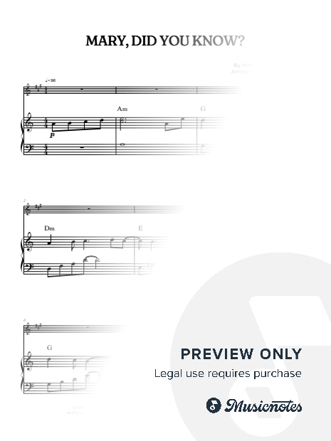 Mary, Did You Know? • Christmas Song | alto sax sheet music w/ piano accompaniment [chords]
