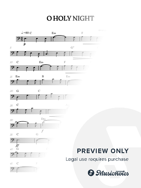 O Holy Night • Christmas Song | tuba sheet music [chords]