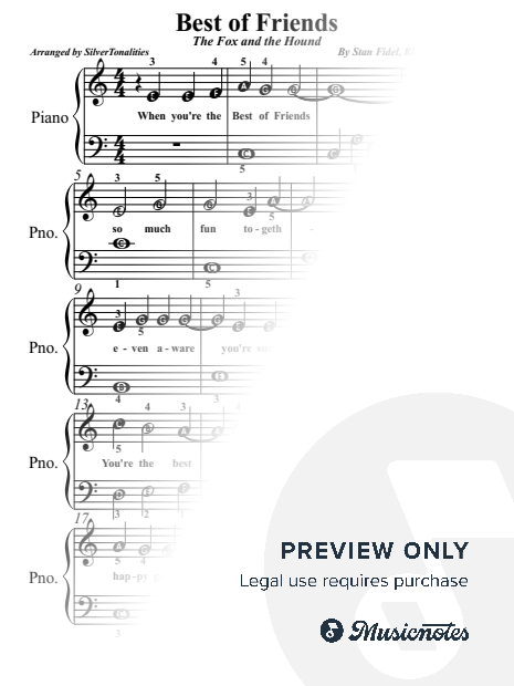 Best of Friends Easy Piano