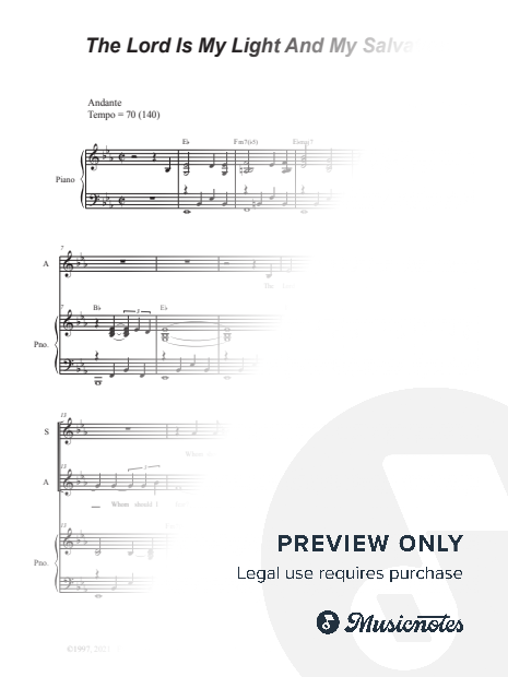 The Lord Is My Light And My Salvation (2-part choir - (SA)