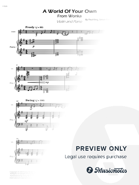 A World of Your Own - Violin and Piano