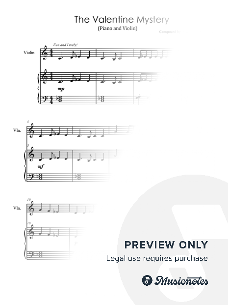 The Valentine Mystery (Piano and Violin)