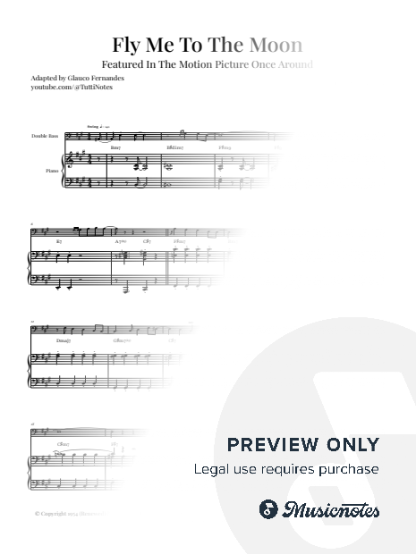 Fly Me to the Moon | DOUBLE BASS & PIANO