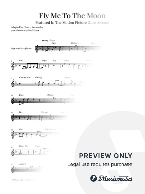 Fly Me to the Moon | SOPRANO SAX SOLO