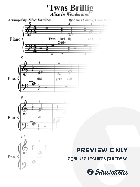 'Twas Brillig Beginner Piano