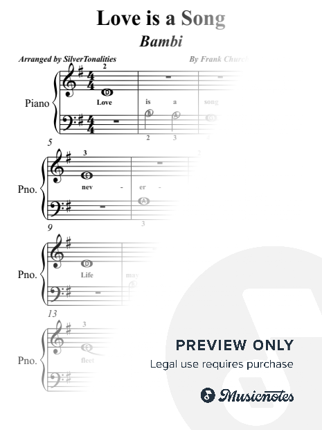 Love Is a Song Beginner Piano