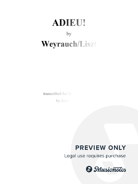 Weyrauch/Liszt: Adieu!