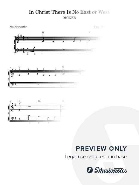 In Christ There Is No East or West (MCKEE) [Quick Learn Solo - Very Easy Beginner] Noteworthy