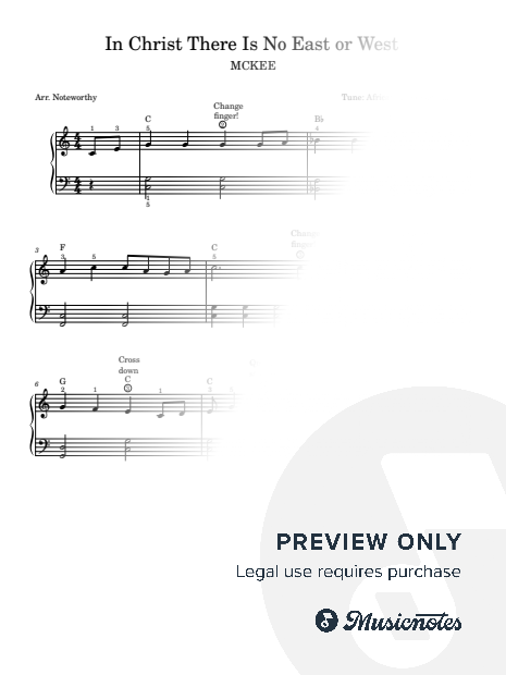 In Christ There Is No East or West (MCKEE) [Quick Learn Solo - Beginner] Noteworthy
