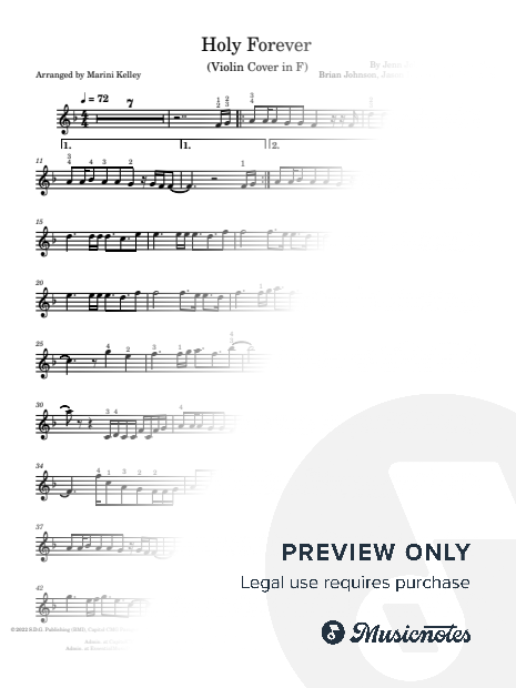 Holy Forever (Solo Violin Cover in F major)