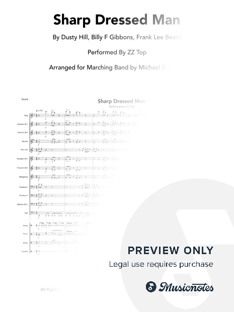 Sharp Dressed Man Sheet Music — Marching Band