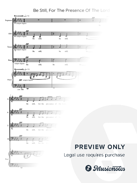 Be Still, for the Presence of the Lord (Vocal Score)
